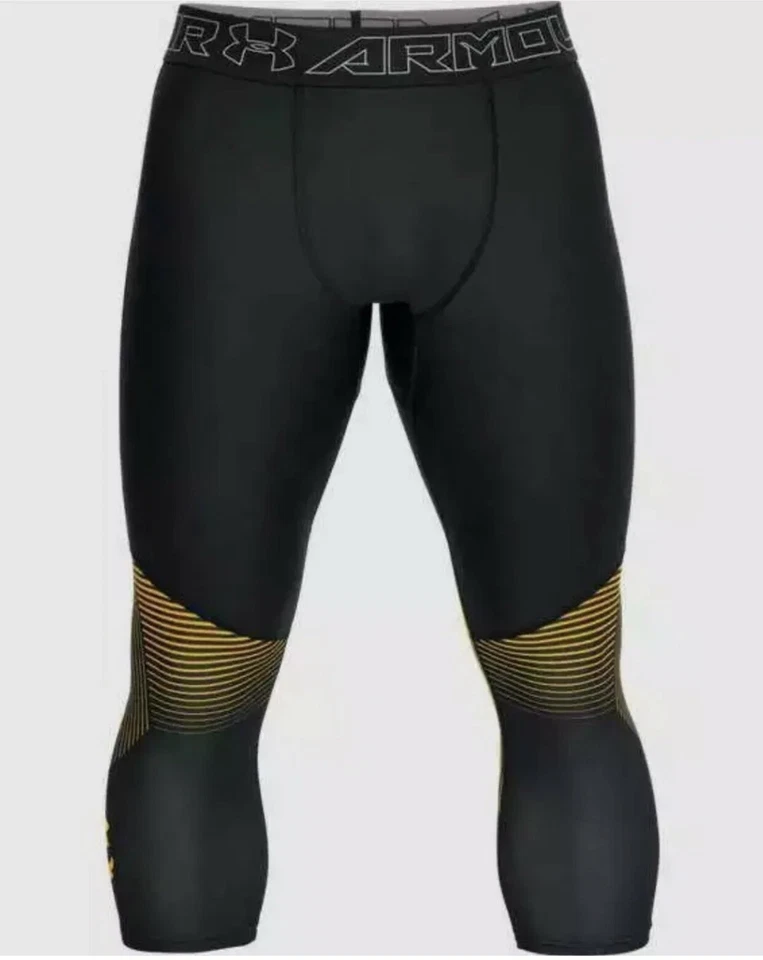 NWT UA PROJECT ROCK  3/4 Black Gold TIGHTS COMPRESSION. 1321411-001. Size Small - Image 4 of 4