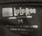 NWT Medium Lularoe Jade Capri Workout Leggings. HEATHERED CHARCOAL wBrite Bands — photo 4