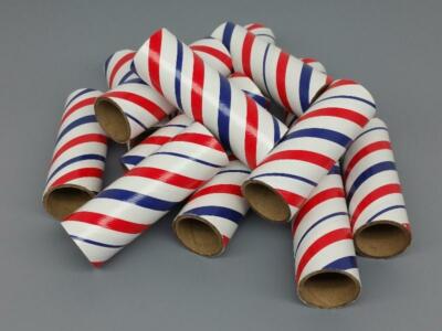 25 NEW Fireworks Kraft Pyro Cardbord Tubes Red/White/Blue 1'' x 3-1/2'' x 3/32'' 