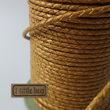 Braided Leather Cord Genuine Brown Silver Gold Round Jewellery Bracelet Thong UK