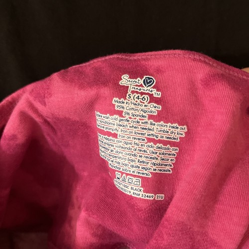 Secret Treasures Pajama Set Womens Small Black Pink Bike Shorts Loungewear New - Picture 11 of 12