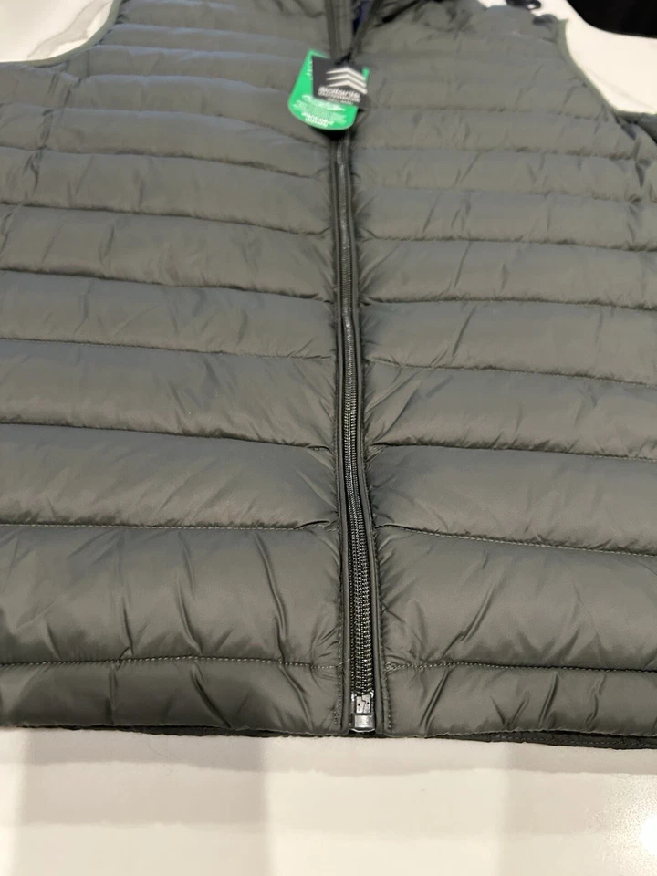 Mens Down Filled Vest Packable Jacket Mens XLT Tall Man Lightweight Green - Image 3 of 4