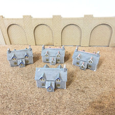METCALFE  N GAUGE  KIT BUILT  RAILWAY WORKERS COTTAGES   X 4    FREE POST