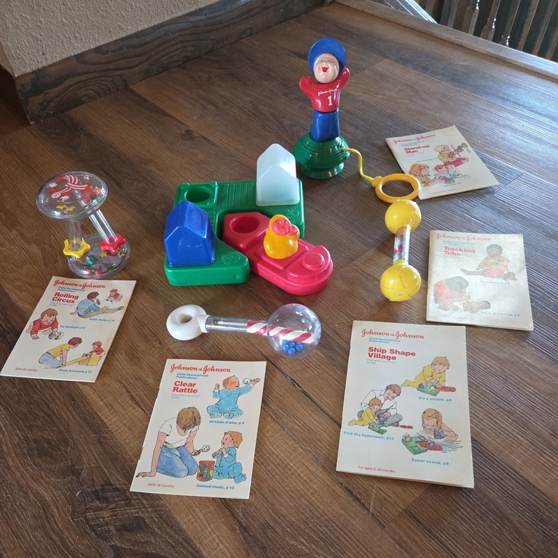JOHNSON & JOHNSON BABY DEVELOPMENT TOYS 1980s  with instructions