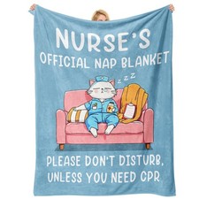 Nurse Appreciation Soft Fleece Throw Blanket Birthday Gift 60x50 Inch