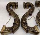 Vintage 6 Heavy Brass Scrolled Chandelier Arms Salvage 8” L  Each — photo 2
