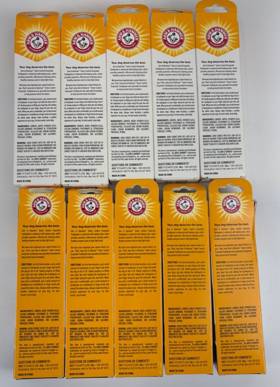 Arm & Hammer Tartar Control Enzymatic Toothpaste for Dogs Beef Flavor 10 Pack