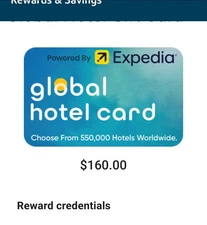 $160 global hotel card  e gift card for $120 great deal!!!?