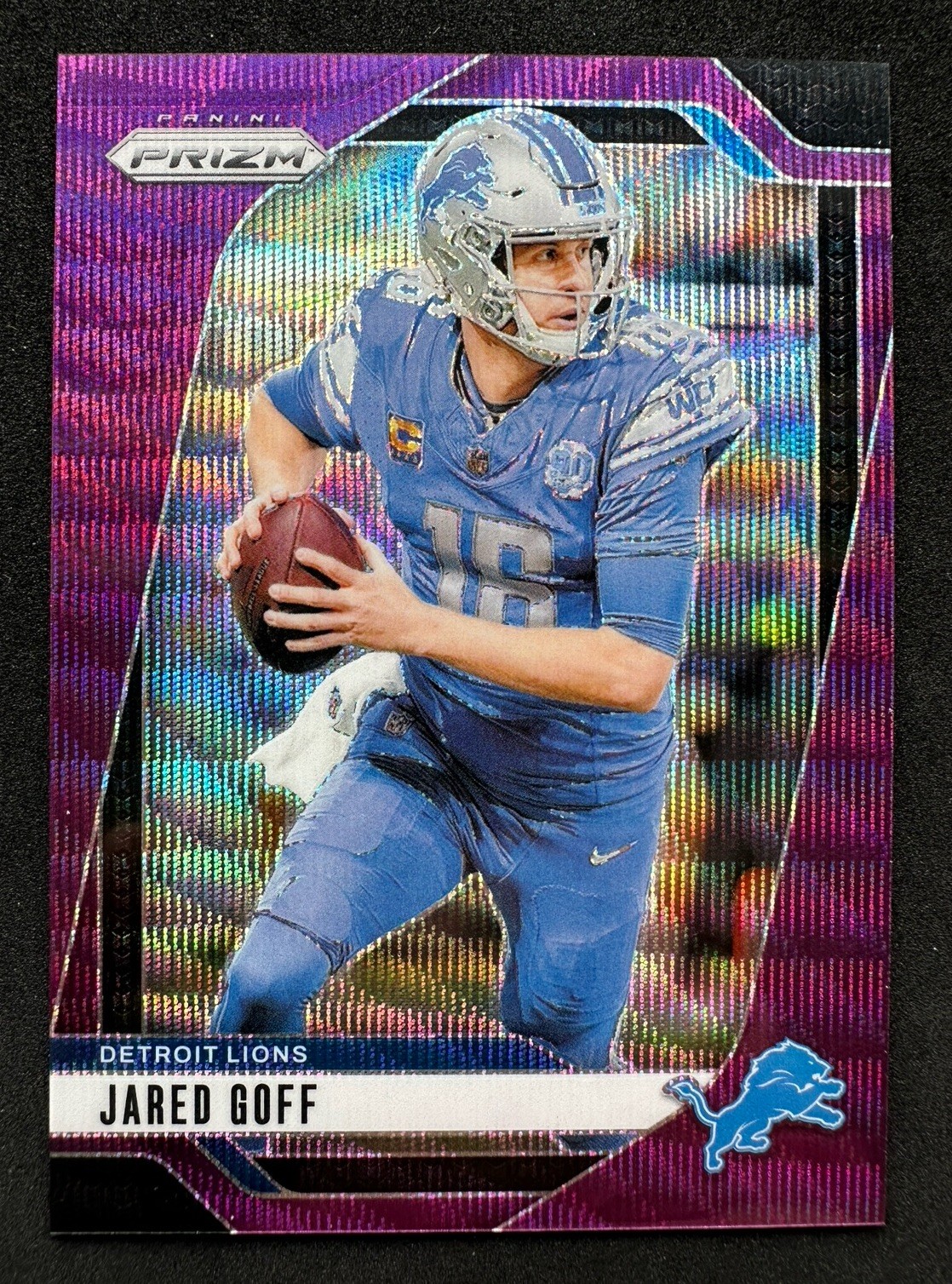 2024 Panini Prizm Jared Goff Purple Wave Prizm /99 Detroit Lions SP 92