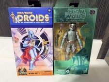 Star Wars Black Series Boba Fett Carbonized Graphite & Droids Cartoon Boba Fett