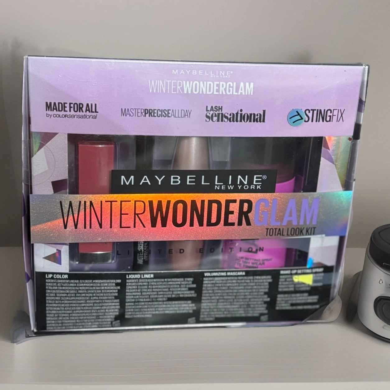 Maybelline Winter Wonder Glam Total Look Kit Limited Edition 4 Pc Set