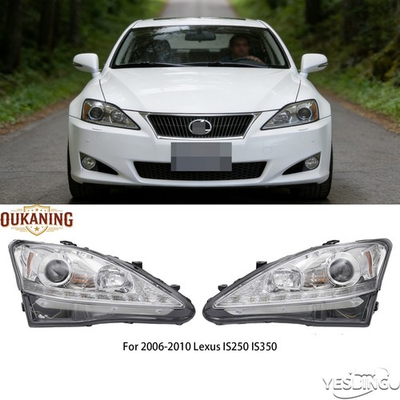 #ad For 2006 2010 Lexus IS250 IS350 LED Chrome Headlights Assembly LeftRight Pair $266.99