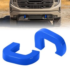 GMC Sierra 1500 2019-2024 Tow Hook Covers Blue Front Bumper Hitch Guard