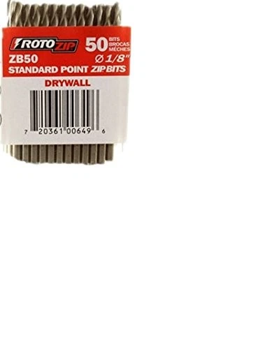 RotoZip ZB50 Steel 1/8-in Drywall Cutting Bits 50-Pack - Picture 2 of 3