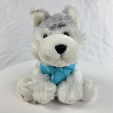 Webkinz Ganz Husky Dog Soft Plush Stuffed Toy Animal Wearing Vest 8"