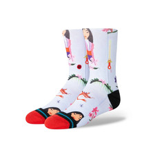 NEW Stance Kid's Casual Disney Mulan By Estee Crew Socks Youth Large 3-5.5