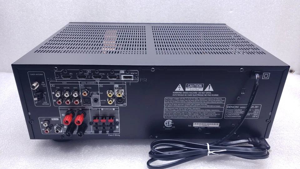 Denon AVR-391 - 5.1 Ch HDMI Home Theater Receiver W/ Remote Bundle [READ] #99 - Image 4 of 4
