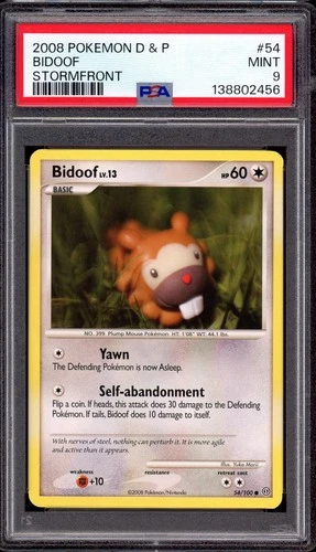 2008 Pokémon Diamond & Pearl Stormfront Bidoof #54 PSA 9 MINT