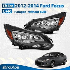 For 2012 2013 2014 Ford Focus Halogen Headlights Wo Bulbs Black Leftright Pair For 2012 2013 2014 Ford Focus Halogen Headlights Wo Bulbs Black Leftright Pair