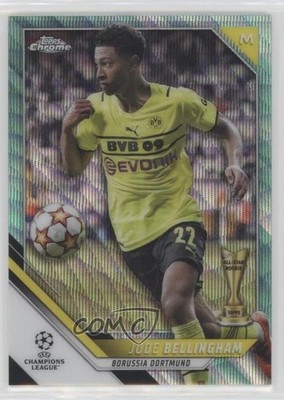 2021 Chrome UEFA Champions League Aqua Wave Refractor /199 Jude Bellingham h3a
