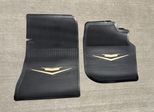 Vintage 1961-1964 Cadillac Black Rubber Floor Mat Set Of 2