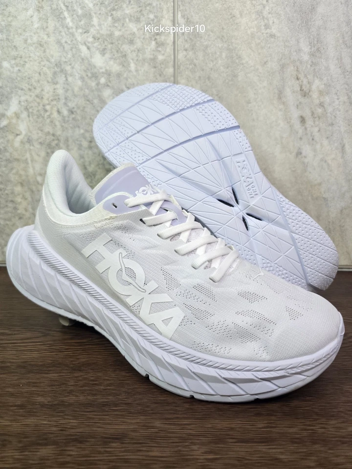 Hoka One One Carbon X 2 Para hombres Zapatos para Correr Talla 7 D Tenis Triple Blanco Nuevo Foto 2 de 4