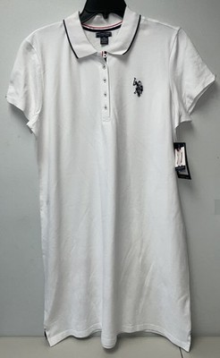 us polo assn shirt dress SLEEVELESS ZIP PLACKET FIT & FLARE POLO DRESS