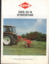 KUHN GRS 25 N Gyrostar Hay Tedder Brochure Leaflet