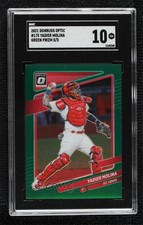 2021 Panini Donruss Optic Green Prizm 5/5 Yadier Molina #175 SGC 10 GEM b8h