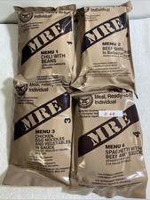 Lot Of 4 MRE U.S. Military Ready to Eat Meals INSP 2025 Menu 1,2,3,4 Z48