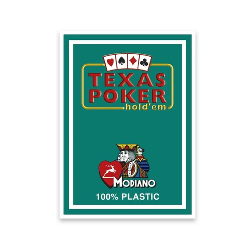 Texas Poker Maison Em Vert Foncé Jouer Cartes MODIANO Jumbo Index Poker Taille - Photo 7 sur 7