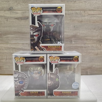 Transformers ROTB Scourge - Arcee & Rhinox Funko Pop Figur Konvolut in Protektoren