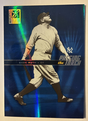 2004 Donruss Elite Passing the Torch Blue #185/250 Babe Ruth #PT-27 HOF Yankees