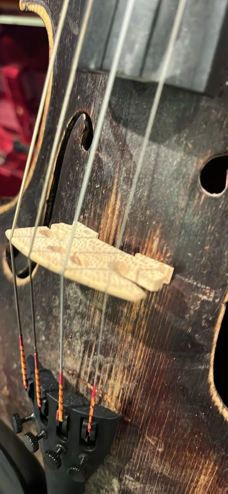 Violin, Early 1900s, Rare Plum-colored Varnish, Full Size (4/4), Updated - Image 4 of 4