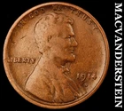 1914-S Lincoln Wheat Cent - Scarce  Very Fine  Semi-key  Better Date  #K4104