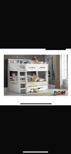 Kids Bunk Bed with Shelves and Drawer
