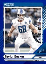 Taylor Decker 2024 Donruss - Press Proof Blue