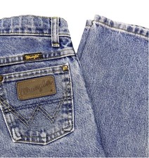 Wrangler Jeans Boys Size 9 Slim Blue Straight Leg Denim Adjustable Waist