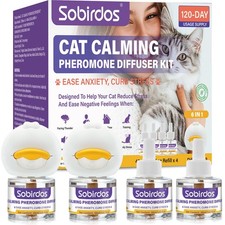 6-in-1 Cat Pheromone Calming Diffuser Kit - Relieve Anxiety, Reduce Fights/Sc...