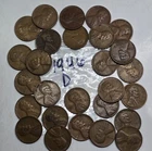 1946 Lot Lincoln Wheat Copper Cent Penny D Denver Mint Mark 1.9 Oz Bulk