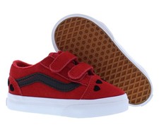 Vans Old Skool V Infant/Toddler Shoes Size 9, Color: Hearts Red/Black