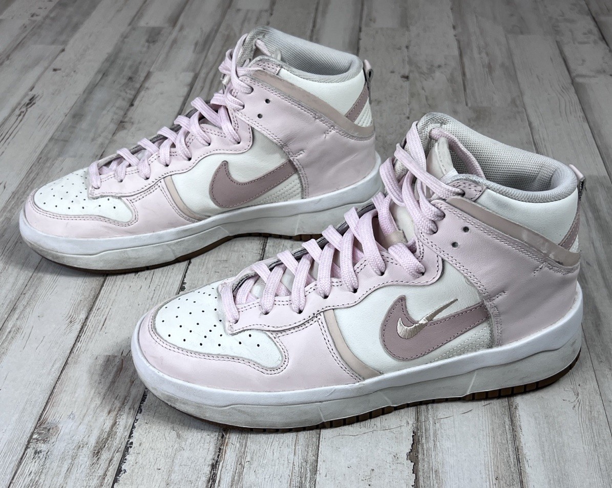 Size 9- Nike Dunk High Up Rebel Pink Oxford