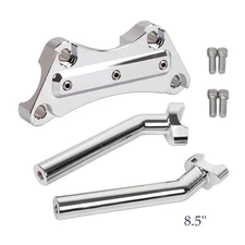 Chrome 8.5" Pullback Handlebar Risers Top Clamp For Harley 1" Bar Dyna Sportster