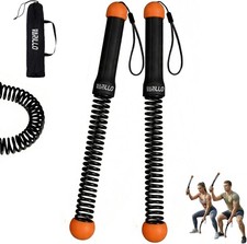 Ropeless Battle Ropes, Heavy Duty Workout Rope for Home Gym with Training Black