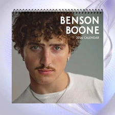 Benson Boone 2026 Calendar, Music Star Wall Calendar, Fan Collectible Gift