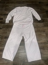 Softies women  s light pink crew neck lounge set