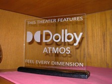 DOLBY ATMOS ETCHED GLASS HOME THEATER SIGN NEW LOGO 