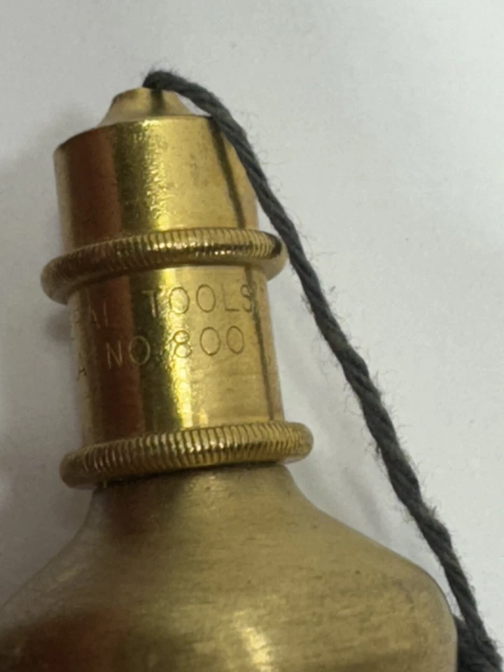 Vintage General Tools Co No. 800 Brass Plumb Bob 8 oz USA steel tip And More LOT - Image 4 of 4