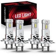 For BMW X1 2012-2018 4pcs H7 H7 LED Headlights Hi/Lo Beam White 6000K Bulbs
