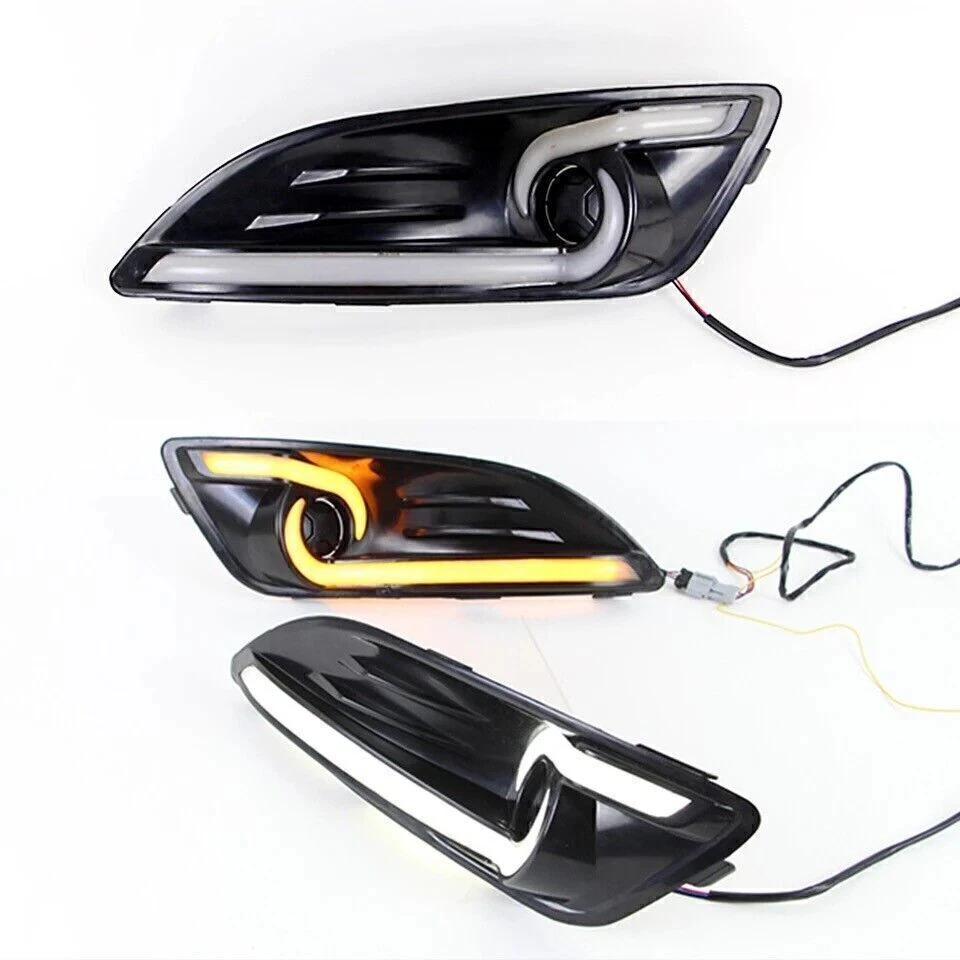 Luces de circulación diurna LED DRL para Ford Fiesta 2013~2016 faros antiniebla parachoques Foto 2 de 4